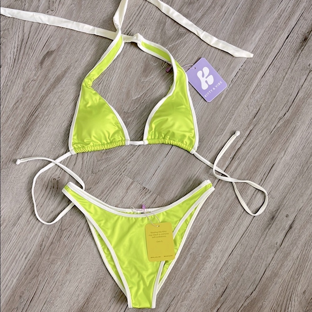 Neon Chartreuse Bikini Set S-M